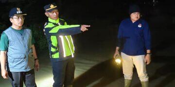 Tiga Desa di Kecamatan Ligung Terendam Banjir, Muspika Blusukan Bersama