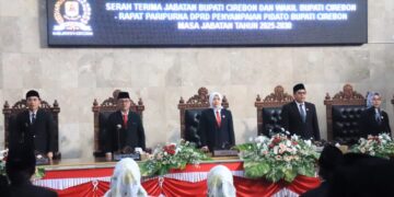 DPRD Gelar Paripurna Sertijab Bupati dan Wakil Bupati Cirebon Periode 2025-2030