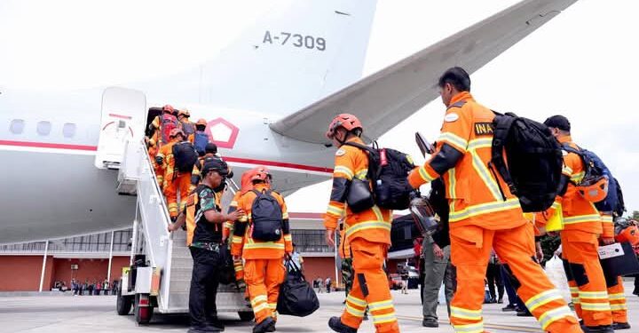 Menggunakan Pesawat Hercules, Tim INASAR Bertolak ke Lokasi Gempa Myanmar