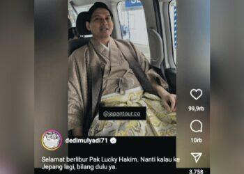 Kena Sentil Gubernur Gara-Gara Liburan ke Jepang, Lucky Hakim: Tidak Sepeserpun Menggunakan Anggaran Negara