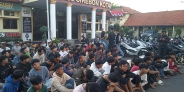 Sedikitnya 97 Remaja Diamankan pada Aksi Balap Liar di Jalur Pantura Kedawung 