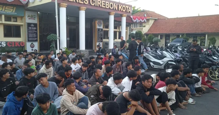 Sedikitnya 97 Remaja Diamankan pada Aksi Balap Liar di Jalur Pantura Kedawung 