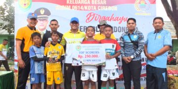 Dandim 0614/Kota Cirebon Resmi Tutup Festival Sepak Bola Usia Dini U-10 & U-12