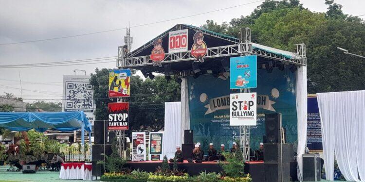 70 Grup Hadroh dan 150 Peserta Khitan Ramaikan Hari Santri di Polresta Cirebon