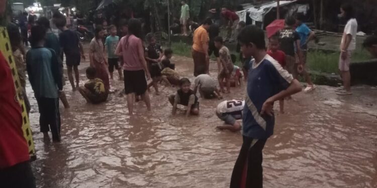 Warga Tegalkarang Tebar Ikan di Jalan Rusak