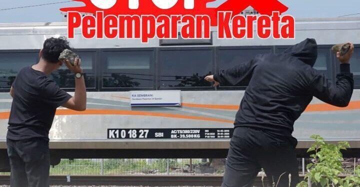 Ada 20 Kasus Pelemparan Batu ke KA di Daop 3 Cirebon Selama Tahun 2025