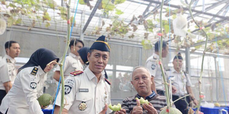 Panen Raya Melon, Program Pembinaan Lapas Kuningan Hasilkan 61 Kilogram