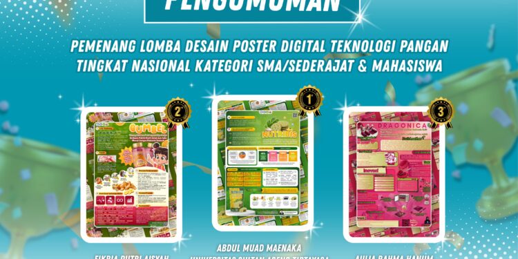 Mahasiswa Untirta Juara Nasional Lomba Poster Teknologi Pangan di Kuningan