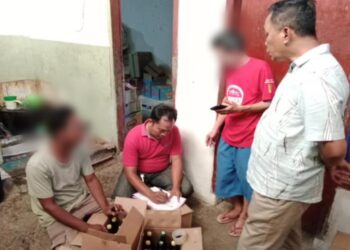 Razia Ops Pekat, Polresta Cirebon Sita 187 Botol Miras Ilegal