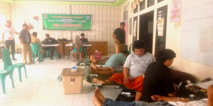 Hari Jadi ke-45 Desa Jatirenggang Diwarnai Aksi Donor Darah