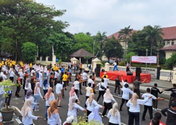Olahraga Bersama TNI-Polri dan Forkopimda Perkuat Sinergi di Kabupaten Cirebon