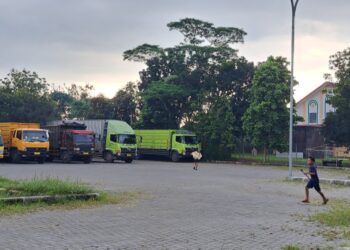 Truk Tronton Kuasai Kantong Parkir, Warga Watubelah Resah