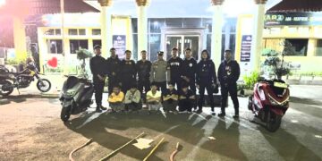 Tim Maung Samapta Polres Ciko Gagalkan Tawuran Konten, Celurit dan Corbek Disita 