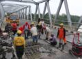 Masuki Tahap Perbaikan Jembatan Monjot Majalengka Ditutup Total