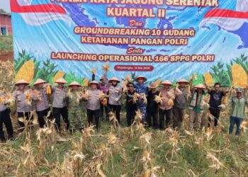 Polres Majalengka Ikuti Panen Raya Jagung Kuartal II Bersama Presiden Prabowo