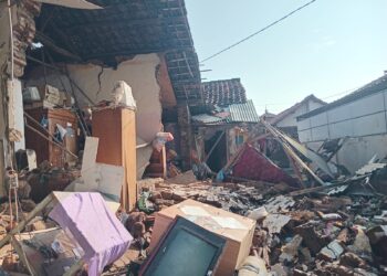 Rumah Warga Pilangsari Ambruk Diterjang Banjir