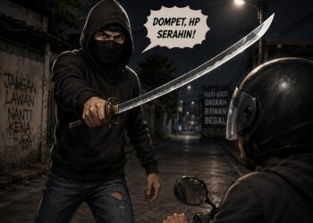 Polisi Bekuk Dua Begal Bersenjata Samurai