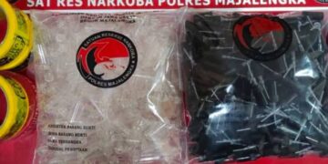 Terduga Pelaku Pengedar Tembakau Sintetis di Panyingkiran Berhasil Diamankan Satres Narkoba Polres Majalengka 