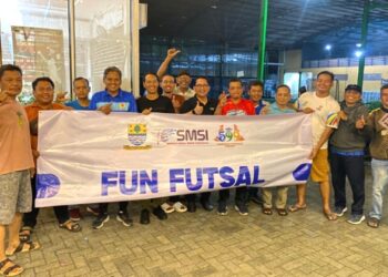 Rangkaian Hari Jadi Kota Cirebon, SMSI Kota Cirebon Sukses Gelar Kegiatan Fun Futsal 