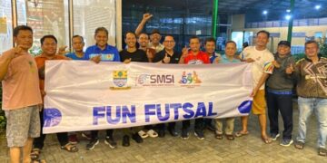 Rangkaian Hari Jadi Kota Cirebon, SMSI Kota Cirebon Sukses Gelar Kegiatan Fun Futsal 