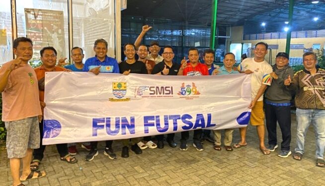 Rangkaian Hari Jadi Kota Cirebon, SMSI Kota Cirebon Sukses Gelar Kegiatan Fun Futsal